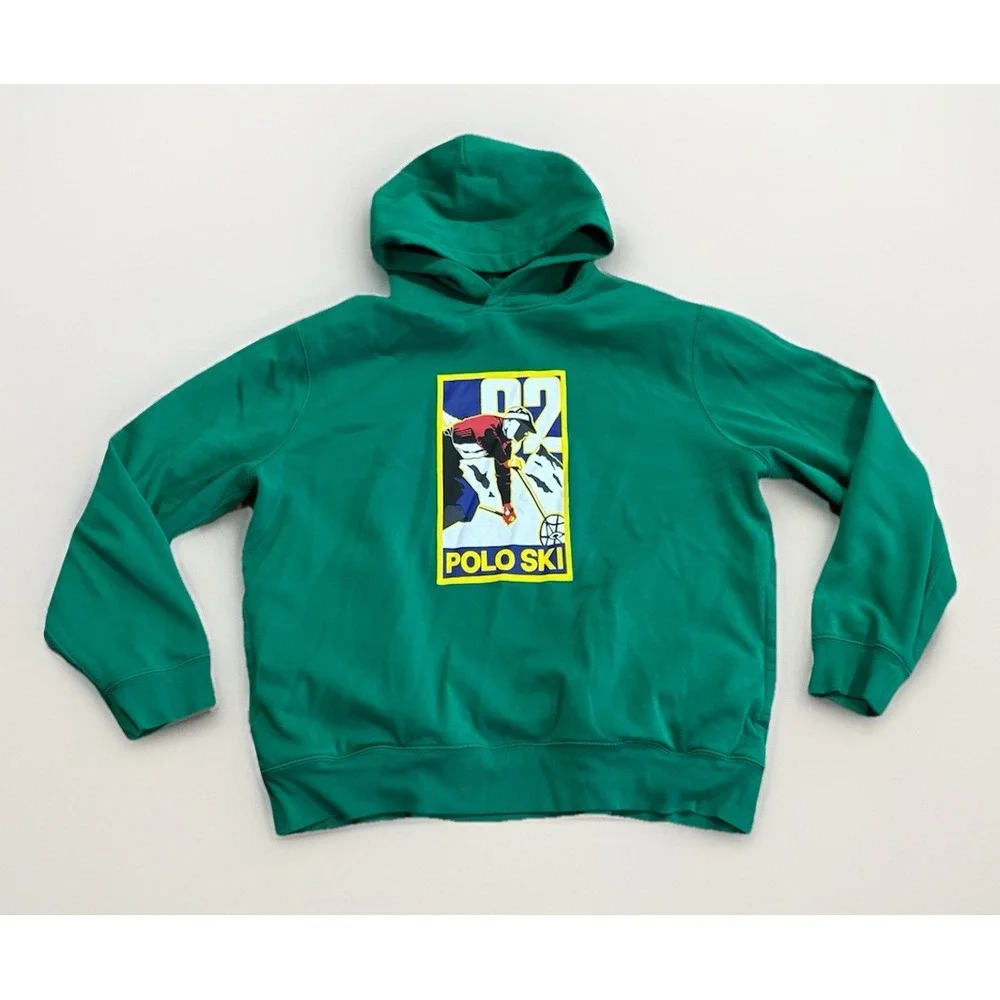 Polo Ralph Lauren Polo Ski 1992 Hoodie Sweatshirt XL Snow Beach Stadium RRL Rare
